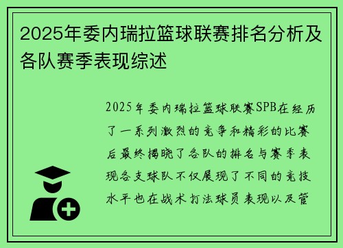 2025年委内瑞拉篮球联赛排名分析及各队赛季表现综述